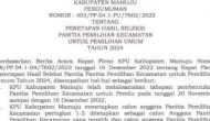 Permalink ke KPU Mamuju Umumkan Hasil Tes Wawancara Rekruitmen PPK